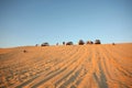 Tourists in Sahara Royalty Free Stock Photo