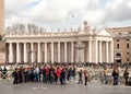 Tourists in Saint Peter`s Square, Vatican, Rome, Italy