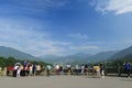 Tourists scenery at yulei mount park