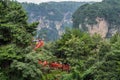 Tourists in Zhangjiajie scenic lookout