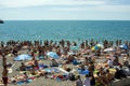 Tourists on seaside holiday, Yalta, Ukraine