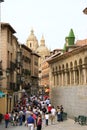 Tourists in Segovia historic center