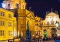 Old Town square Prague city at rainy night Old Town Czechia Royalty Free Stock Photo