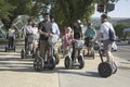 Tourists sightseeing on a Segway tour of Washington