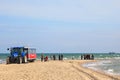 Tourists at Skagen seashore Royalty Free Stock Photo