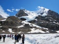 Tourists at Snow Dome Glacier, Canada Royalty Free Stock Photo