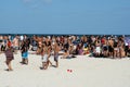 Tourists on South Beach in Miami