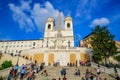 Tourists on Spanish Steps in Rome Royalty Free Stock Photo