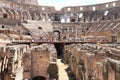 Tourists on stage of Colosseum