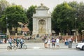 Tourists stands in Piazza Trilussa in Trasteve , Rome Royalty Free Stock Photo