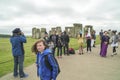 International Tourists at Stonehenge, England, Great Britain