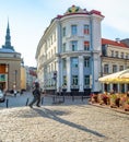 Tourists, street restaurant, Tallinn, Estonia