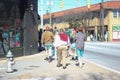 Atlanta, Georgia/United States: February 14, 2016: Tourists on the streets of Atlanta