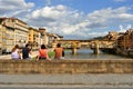 Tourists on the streets of Florence city , Italy Royalty Free Stock Photo