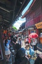 Tourists on the streets of Lijiang Old Town Royalty Free Stock Photo