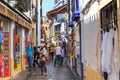 Tourists on the streets of medieval Cordoba, Spain Royalty Free Stock Photo