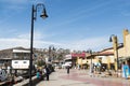 Tourists Stroll Past Shops at Ensenada Harbor