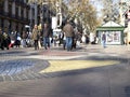 The Ramblas of Barcelona, Spain.