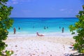 The tourists sunbathe on the beach at Tachai Island of Southern Royalty Free Stock Photo