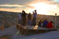 Tourists at sunset. Goreme, Cappadocia
