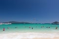 Tourists swimming in the blue sea at Phuket ,Thailand.