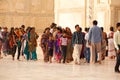 Tourists at the Taj Mahal