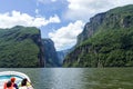 Tourists take Boat Tour through Sumidero Canyon, Chiapas, Mexico