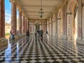 Tourists take photos at the Grand Trianon, Versailles,France Royalty Free Stock Photo