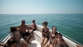 Tourists take a ride on tourist boat tour Royalty Free Stock Photo