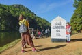 Tourists take a shot at Pang Oung check point