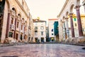 Tourists take a tour of the remains of palace of the Roman emperor Diocletian in Split, Croatia