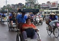 Tourists taking a cyclo ride