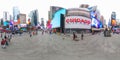 Tourists taking photo on the world famous New York Times Square. 360 VR equirectangular photo Royalty Free Stock Photo