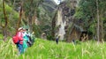 Tourists taking photos, ecuadorian Andes Royalty Free Stock Photo