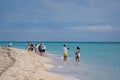 Tourists taking photos in Miami Beach FL