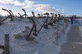 Tourists taking pictures at Cemetery of Anchors, Algarve, Portugal