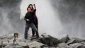 Dettifoss waterfall selfie in Vatnajokull National Park, Iceland