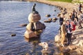 Tourists Taking Selfies at Little Mermaid, Copenhagen