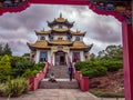 Tourists at the temple Royalty Free Stock Photo