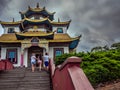 Tourists at the temple Royalty Free Stock Photo