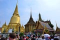 Tourists in Temple of the Emerald Buddha (Wat Phra Kaew )