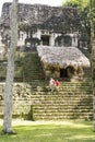 Tourists At Temple Ruins In Tikal