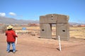 Tourists at Tiahuanaco.