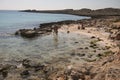 Tourists in Torret beach