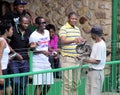 Tourists Touching Python