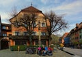 Tourists tour the town of Staufen im Breisgau Schwarzwald germany