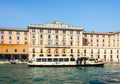 Tourists travelling on boat on Grand Canal