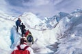 Tourists trekking on Perito Moreno Glacier