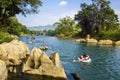 Tourists Tubing Down Song River at Vang Vieng, Laos