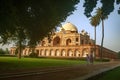 Tourists at UNESCO World Heritage Site Humayun's Tomb in Delhi